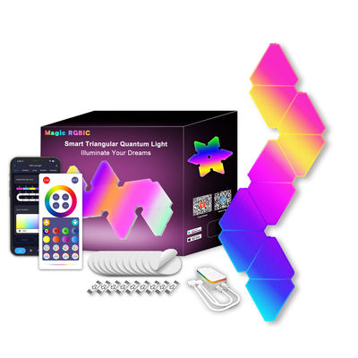 قیمت خوب چراغ های دیواری مثلث سفید ال ای دی مواد PC رنگارنگ نور دیوار داخلی آنلاین