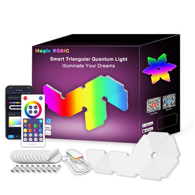 قیمت خوب لامپ دیواری RoHS RGB 5V 10W چراغ دیواری مثلث LED کنترل رنگ هوشمند آنلاین